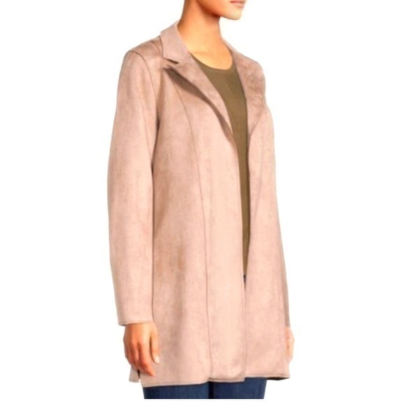 Premise Jackets & Blazers - Premise Faux Suede Long Sleeve Open Front Blazer Jacket Size Small Tan